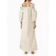 Long Sleeves Embroidered Pleated Square-Neck Evening Dresses Long Sleeves Embroidered Pleated Square-Neck Evening Dresses