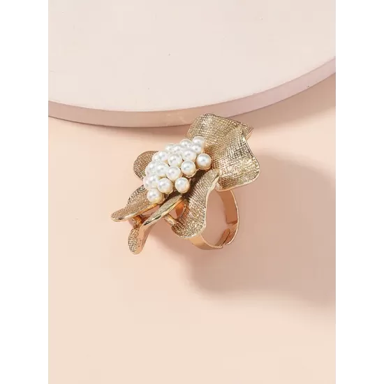 Adjustable Color-Block Flower Shape Rhinestone Sequined Rings Accessories Adjustable Color-Block Flower Shape Rhinestone Sequined Rings Accessories