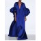 Solid Color Loose Puff Sleeves V-neck Maxi Dresses