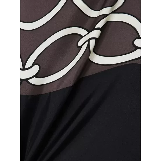 Bandage Contrast Color Printed Loose Spaghetti-Neck Maxi Dresses Bandage Contrast Color Printed Loose Spaghetti-Neck Maxi Dresses