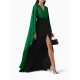 Batwing Sleeves Bandage Contrast Color Split-Front Zipper V-Neck Evening Dresses Batwing Sleeves Bandage Contrast Color Split-Front Zipper V-Neck Evening Dresses