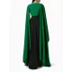 Batwing Sleeves Bandage Contrast Color Split-Front Zipper V-Neck Evening Dresses Batwing Sleeves Bandage Contrast Color Split-Front Zipper V-Neck Evening Dresses