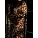 Leopard Flared Sleeves Long Sleeves High-neck Maxi Dresses Leopard Flared Sleeves Long Sleeves High-neck Maxi Dresses