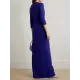 Asymmetric Pleated Solid Color Split-side Zipper Long Sleeves Skinny Maxi Dresses Evening Dresses Asymmetric Pleated Solid Color Split-side Zipper Long Sleeves Skinny Maxi Dresses Evening Dresses
