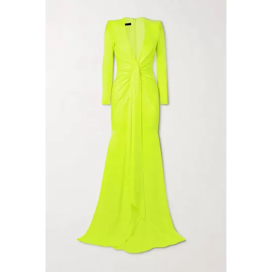 Long Sleeves Skinny Solid Color Tasseled Zipper V-Neck Maxi Evening Dresses Long Sleeves Skinny Solid Color Tasseled Zipper V-Neck Maxi Evening Dresses