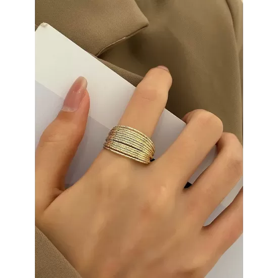 Adjustable Hollow Sequined Solid Color Rings Accessories Adjustable Hollow Sequined Solid Color Rings Accessories