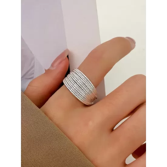 Adjustable Hollow Sequined Solid Color Rings Accessories Adjustable Hollow Sequined Solid Color Rings Accessories