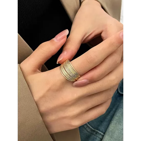 Adjustable Hollow Sequined Solid Color Rings Accessories Adjustable Hollow Sequined Solid Color Rings Accessories