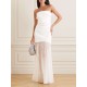 Bandeau Sleeveless Belted Pleated Solid Color Split-Joint Zipper Tube Evening Dresses Maxi Dresses Bandeau Sleeveless Belted Pleated Solid Color Split-Joint Zipper Tube Evening Dresses Maxi Dresses