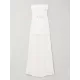 Bandeau Sleeveless Belted Pleated Solid Color Split-Joint Zipper Tube Evening Dresses Maxi Dresses Bandeau Sleeveless Belted Pleated Solid Color Split-Joint Zipper Tube Evening Dresses Maxi Dresses