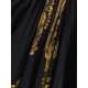 Contrast Color Printed Split-Front Flared Sleeves Loose Maxi Dresses Contrast Color Printed Split-Front Flared Sleeves Loose Maxi Dresses