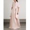 Loose Solid Color Split-Joint V-Neck Maxi Evening Dresses