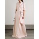 Loose Solid Color Split-Joint V-Neck Maxi Evening Dresses Loose Solid Color Split-Joint V-Neck Maxi Evening Dresses