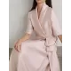 Loose Solid Color Split-Joint V-Neck Maxi Evening Dresses Loose Solid Color Split-Joint V-Neck Maxi Evening Dresses