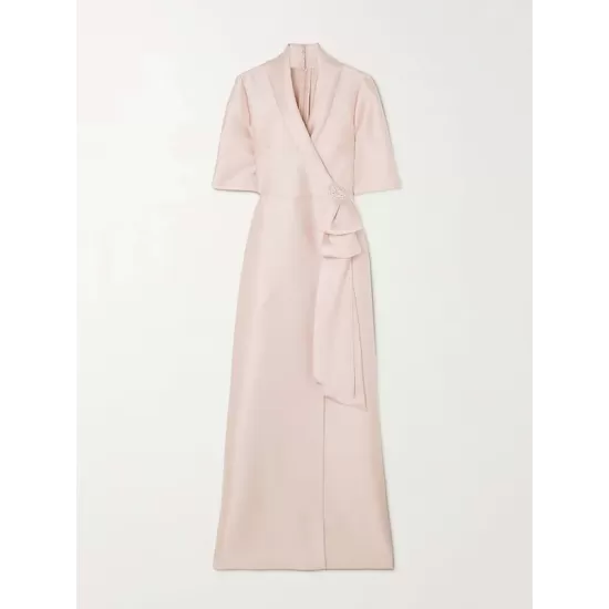 Loose Solid Color Split-Joint V-Neck Maxi Evening Dresses Loose Solid Color Split-Joint V-Neck Maxi Evening Dresses