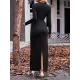 Bowknot Solid Color Bodycon Long Sleeves V-neck Maxi Dresses Bowknot Solid Color Bodycon Long Sleeves V-neck Maxi Dresses