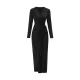 Bowknot Solid Color Bodycon Long Sleeves V-neck Maxi Dresses Bowknot Solid Color Bodycon Long Sleeves V-neck Maxi Dresses