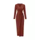Bowknot Solid Color Bodycon Long Sleeves V-neck Maxi Dresses Bowknot Solid Color Bodycon Long Sleeves V-neck Maxi Dresses