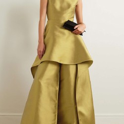 Sleeveless Wrap Falbala Layered Solid Color Zipper Round-Neck Jumpsuits