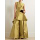 Sleeveless Wrap Falbala Layered Solid Color Zipper Round-Neck Jumpsuits Sleeveless Wrap Falbala Layered Solid Color Zipper Round-Neck Jumpsuits