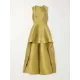 Sleeveless Wrap Falbala Layered Solid Color Zipper Round-Neck Jumpsuits Sleeveless Wrap Falbala Layered Solid Color Zipper Round-Neck Jumpsuits
