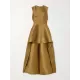 Sleeveless Wrap Falbala Layered Solid Color Zipper Round-Neck Jumpsuits Sleeveless Wrap Falbala Layered Solid Color Zipper Round-Neck Jumpsuits