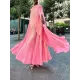 Loose Asymmetric Pleated One-Shoulder Maxi Dresses Loose Asymmetric Pleated One-Shoulder Maxi Dresses