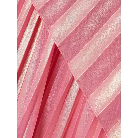 Loose Asymmetric Pleated One-Shoulder Maxi Dresses Loose Asymmetric Pleated One-Shoulder Maxi Dresses