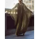 Batwing Sleeves Loose Pleated Solid Color Round-Neck Maxi Dresses Batwing Sleeves Loose Pleated Solid Color Round-Neck Maxi Dresses