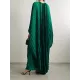 Batwing Sleeves Loose Pleated Solid Color Round-Neck Maxi Dresses Batwing Sleeves Loose Pleated Solid Color Round-Neck Maxi Dresses
