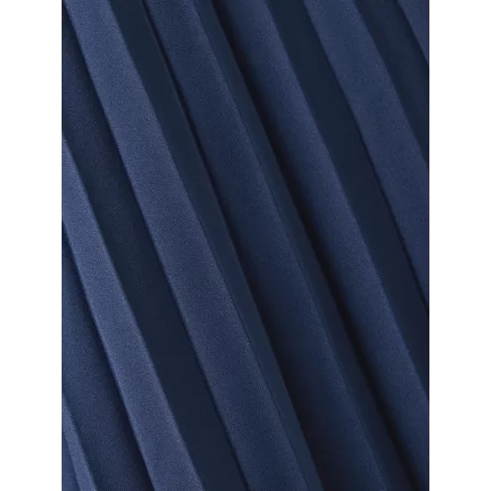 Batwing Sleeves Loose Pleated Solid Color Round-Neck Maxi Dresses Batwing Sleeves Loose Pleated Solid Color Round-Neck Maxi Dresses