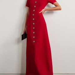 Solid Color Soccer Shorts Stand Collar Maxi Dresses