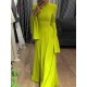 Ruffle Sleeves Skinny Belted Solid Color Round-Neck Maxi Dresses Ruffle Sleeves Skinny Belted Solid Color Round-Neck Maxi Dresses