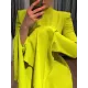 Ruffle Sleeves Skinny Belted Solid Color Round-Neck Maxi Dresses Ruffle Sleeves Skinny Belted Solid Color Round-Neck Maxi Dresses