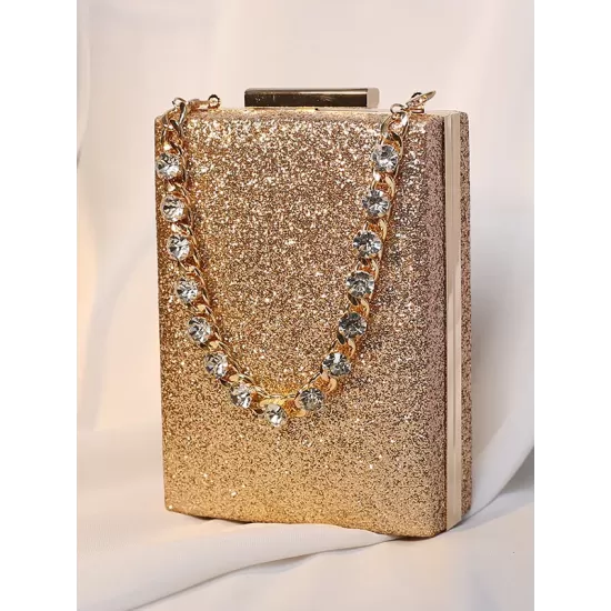 Chains Rhine Stones Handbags Chains Rhine Stones Handbags