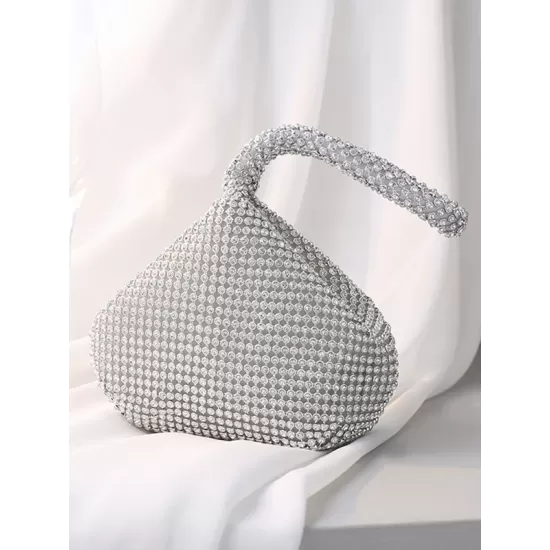 Geometric Rhine Stones Zipper Handbags Geometric Rhine Stones Zipper Handbags