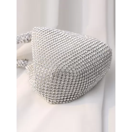 Geometric Rhine Stones Zipper Handbags Geometric Rhine Stones Zipper Handbags