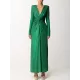 Long Sleeves Solid Color V-Neck Evening Maxi Dresses Long Sleeves Solid Color V-Neck Evening Maxi Dresses