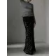 Sequined Split-Joint H-Line Loose Skirts Sequined Split-Joint H-Line Loose Skirts