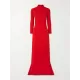 Long Sleeves Solid Color Half Turtleneck Evening Dresses Maxi Dresses Long Sleeves Solid Color Half Turtleneck Evening Dresses Maxi Dresses