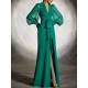 Skinny Wrap Bandage Solid Color Split-Front Split-Joint V-Neck Maxi Evening Dresses Skinny Wrap Bandage Solid Color Split-Front Split-Joint V-Neck Maxi Evening Dresses