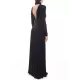 Long Sleeves Pleated Solid Color Split-Side V-Back High-Neck Evening Dresses Maxi Dresses Long Sleeves Pleated Solid Color Split-Side V-Back High-Neck Evening Dresses Maxi Dresses