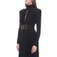 Long Sleeves Pleated Solid Color Split-Side V-Back High-Neck Evening Dresses Maxi Dresses Long Sleeves Pleated Solid Color Split-Side V-Back High-Neck Evening Dresses Maxi Dresses