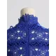 Embroidered Hollow Solid Color Split-Joint Half Sleeves High Waisted High Neck Maxi Dresses Embroidered Hollow Solid Color Split-Joint Half Sleeves High Waisted High Neck Maxi Dresses