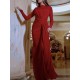 Solid Color Long Sleeves Mermaid Round-neck Maxi Dresses Evening Dresses Solid Color Long Sleeves Mermaid Round-neck Maxi Dresses Evening Dresses