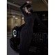 Solid Color Long Sleeves Mermaid Round-neck Maxi Dresses Evening Dresses Solid Color Long Sleeves Mermaid Round-neck Maxi Dresses Evening Dresses