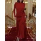 Solid Color Long Sleeves Mermaid Round-neck Maxi Dresses Evening Dresses Solid Color Long Sleeves Mermaid Round-neck Maxi Dresses Evening Dresses