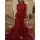 Solid Color Long Sleeves Mermaid Round-neck Maxi Dresses Evening Dresses Solid Color Long Sleeves Mermaid Round-neck Maxi Dresses Evening Dresses