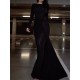Solid Color Long Sleeves Mermaid Round-neck Maxi Dresses Evening Dresses Solid Color Long Sleeves Mermaid Round-neck Maxi Dresses Evening Dresses