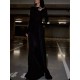 Solid Color Long Sleeves Mermaid Round-neck Maxi Dresses Evening Dresses Solid Color Long Sleeves Mermaid Round-neck Maxi Dresses Evening Dresses